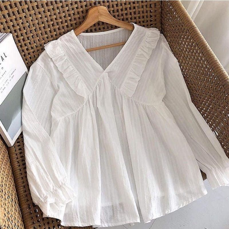 Atasan wanita dian blouse/rempel depan belakang