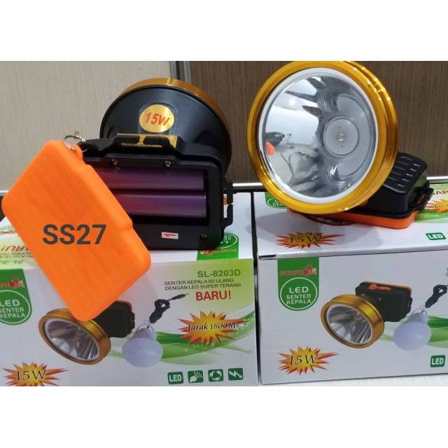 SENTER SUNPRO SL-8203 BATERAI LEPAS ( 15 WATT )