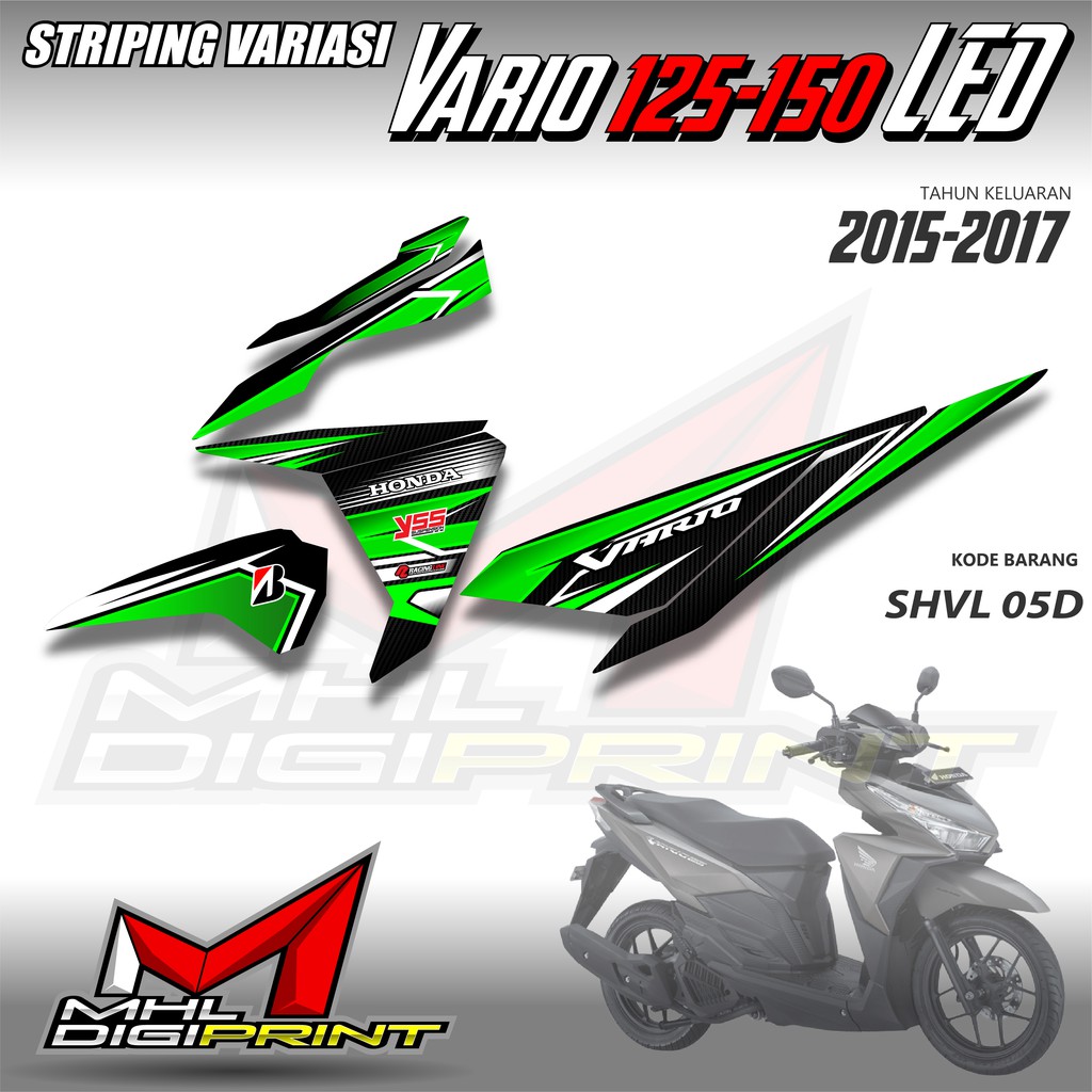 STRIPING VARIASI HONDA VARIO 125 &amp; 150 -  STIKER VARIO 125 &amp; 150 LED - SHVL 05