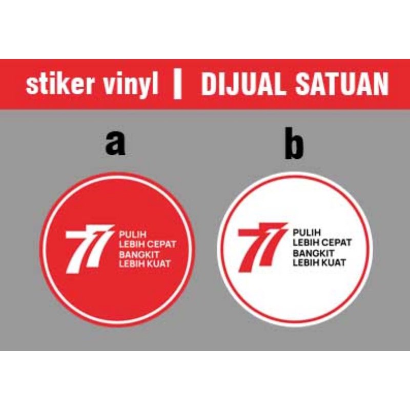 

stiker vinyl 77 merdeka