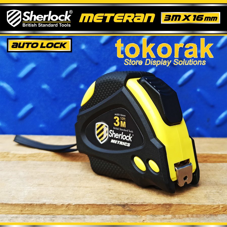 METERAN ROLL 3M X 16MM SHERLOCK - AUTO LOCK METRICS METERAN GULUNG