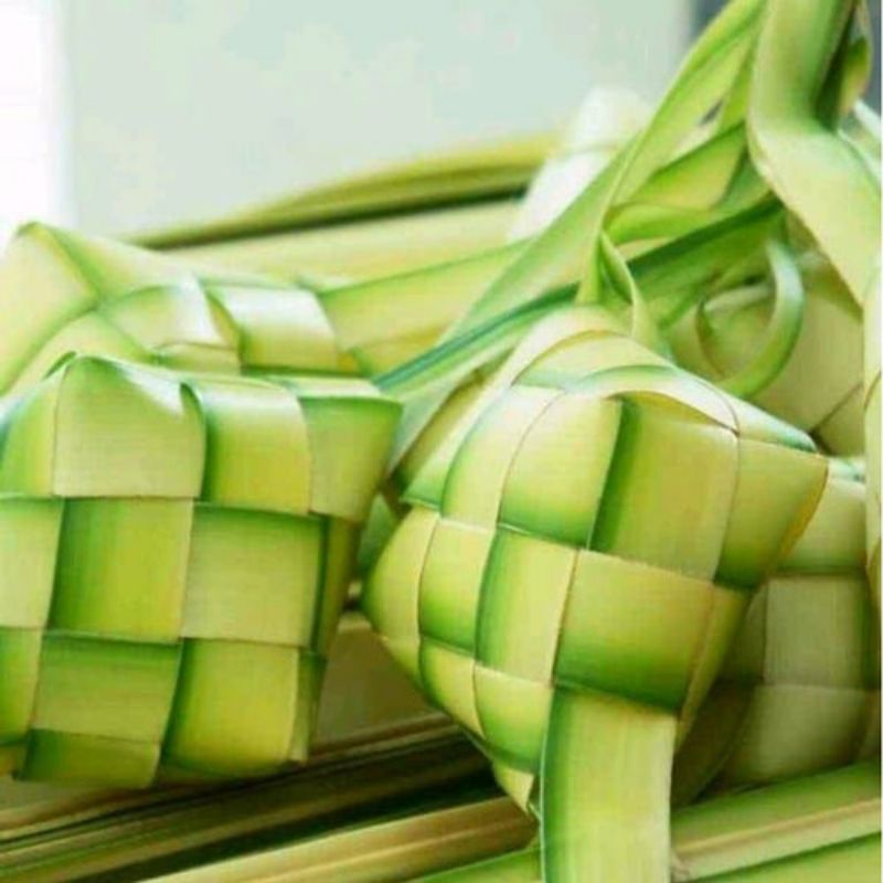 

cangkang ketupat/ketupat kosong/wadah ketupat daun kelapa