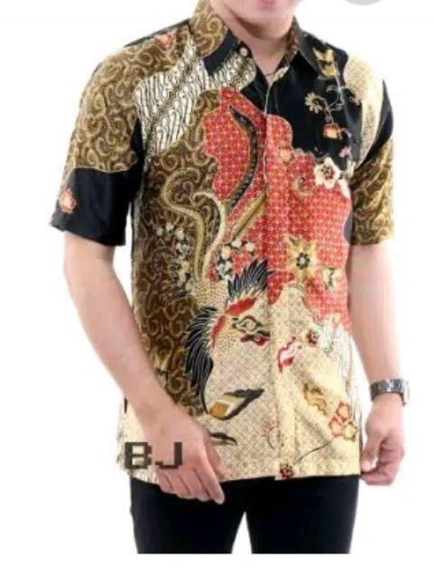 Kemeja Batik Semi Sutra Silky Premium Super Berfuring Batik Pekalongan Halus M L Xl Xxl Panjang
