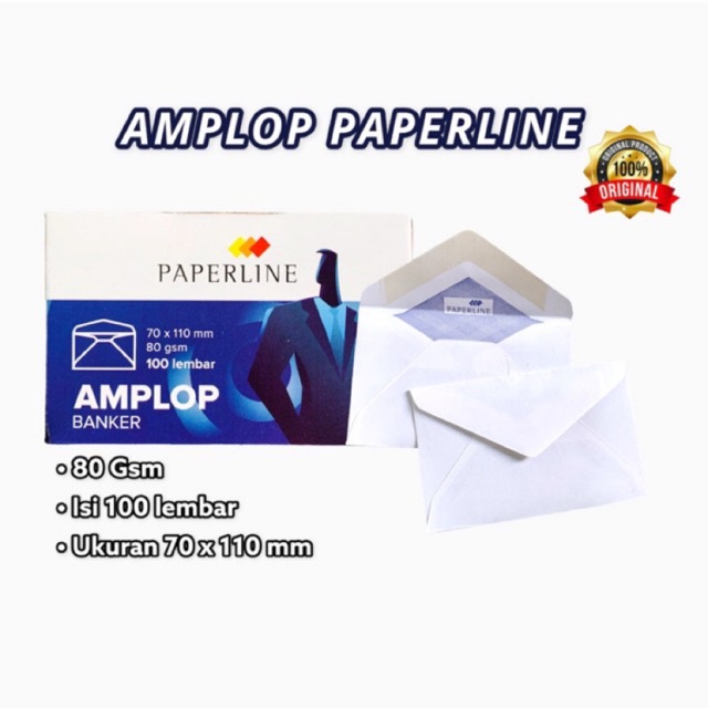 

100lbr AMPLOP PUTIH PAPERLINE MINI /AMPLOP KONDANGAN / Amplop Polos Putih