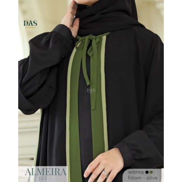 Abaya Gamis Hitam Umroh Haji DAS Bahan Katun Madina Busui Dasmuslim