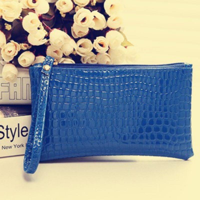 Medan Termurah Clutch wanita croco leather import dompet wanita hp croco