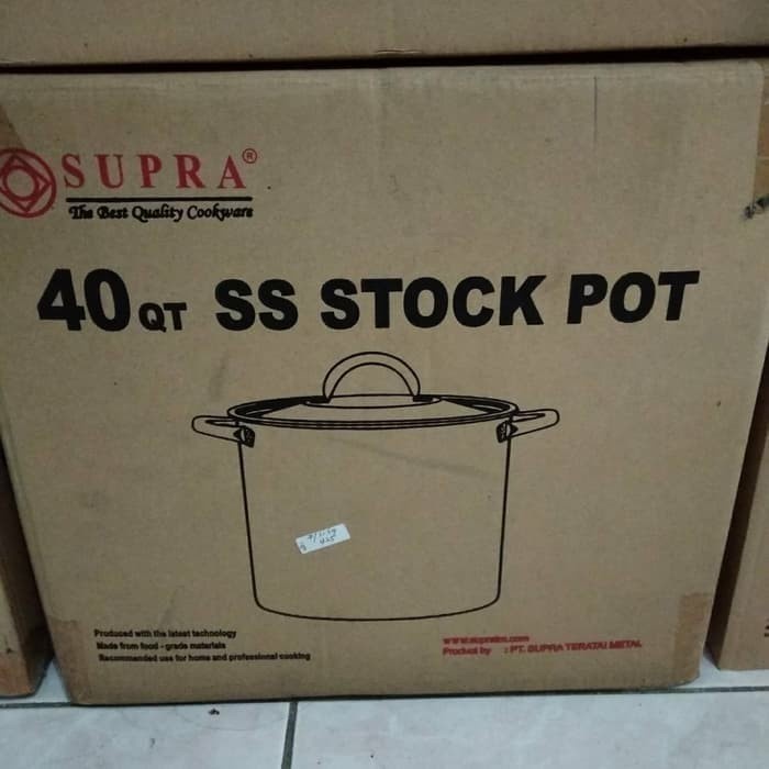 SUPRA StockPot WSP 40 QT / Stockpot 40 QT Stainless / Panci