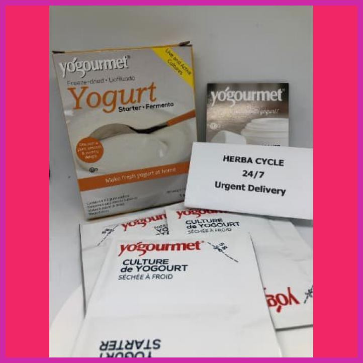 

BIBIT YOGURT STARTER YOGOURMET 1 SASET @ 5 MG ORI KANADA BUAT YOGURT