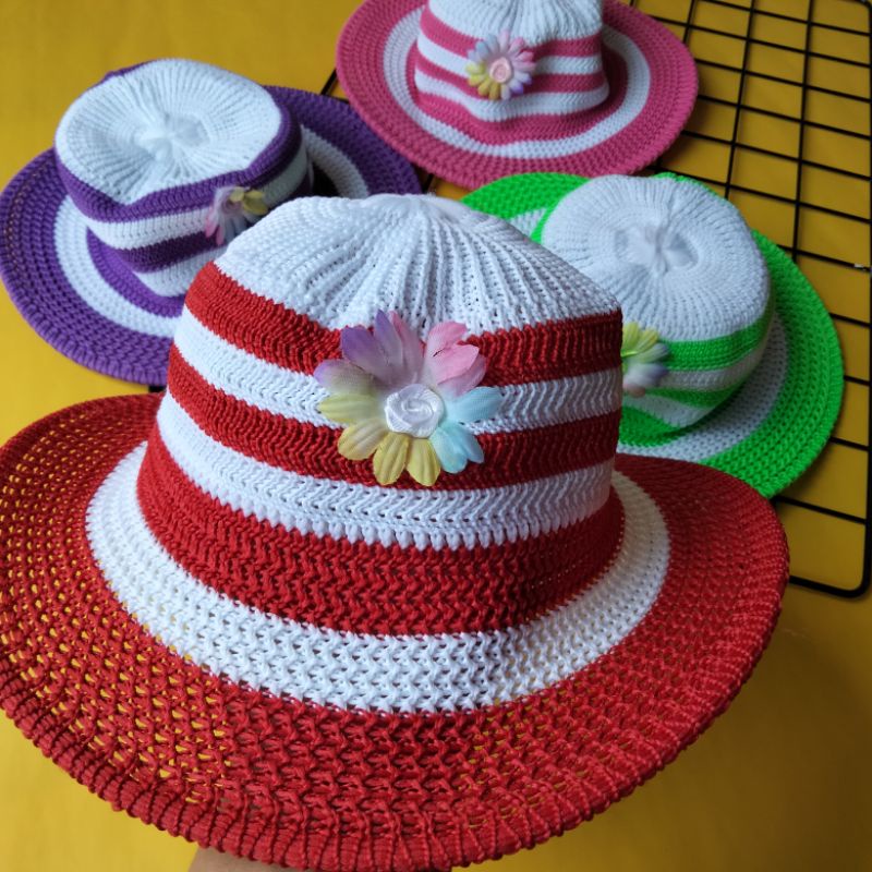 topi pantai dudukuy anak perempuan 1-3 tahun