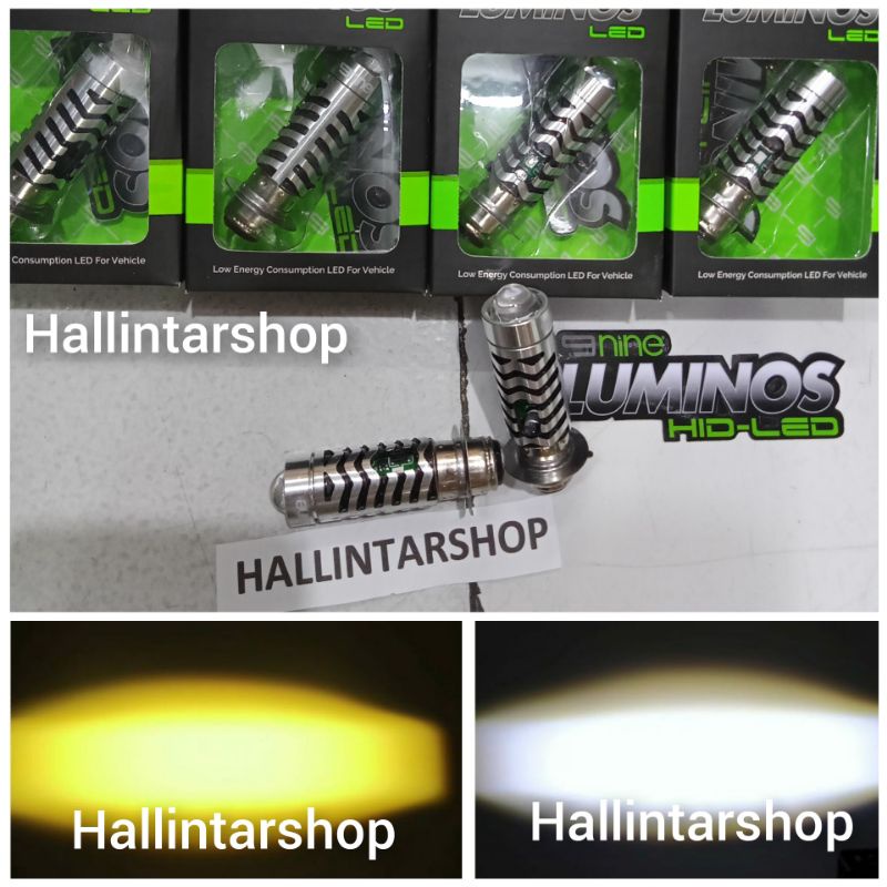 LED LUMINOS H6 lensa Ls2 2 warna putih kuning Original Lampu Motor Beat Mio Supra Jupiter MX Jupiter Z dll