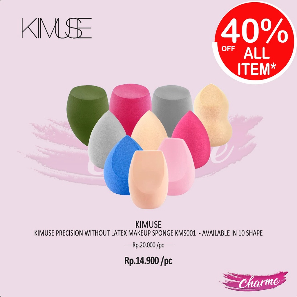 (READY &amp; ORI) Kimuse Precision Without Latex Makeup Sponge Beauty Blender KMS001