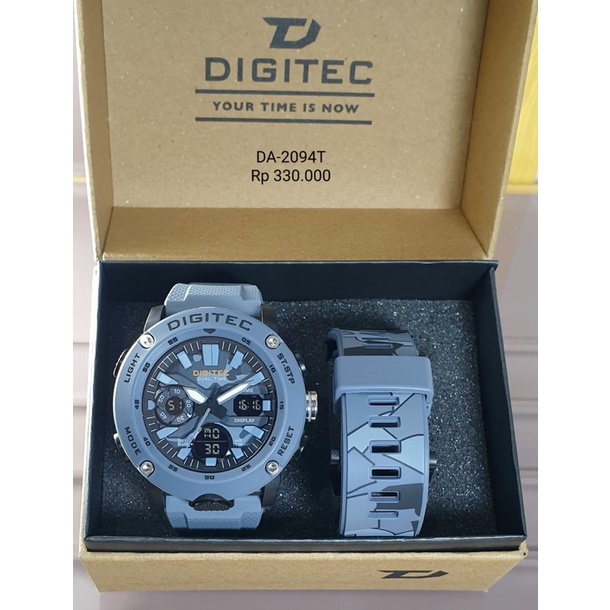 JAM TANGAN DIGITEC DG 2094 DG2094 PRIA/WANITA DUAL TIME FREE TALI ORIGINAL