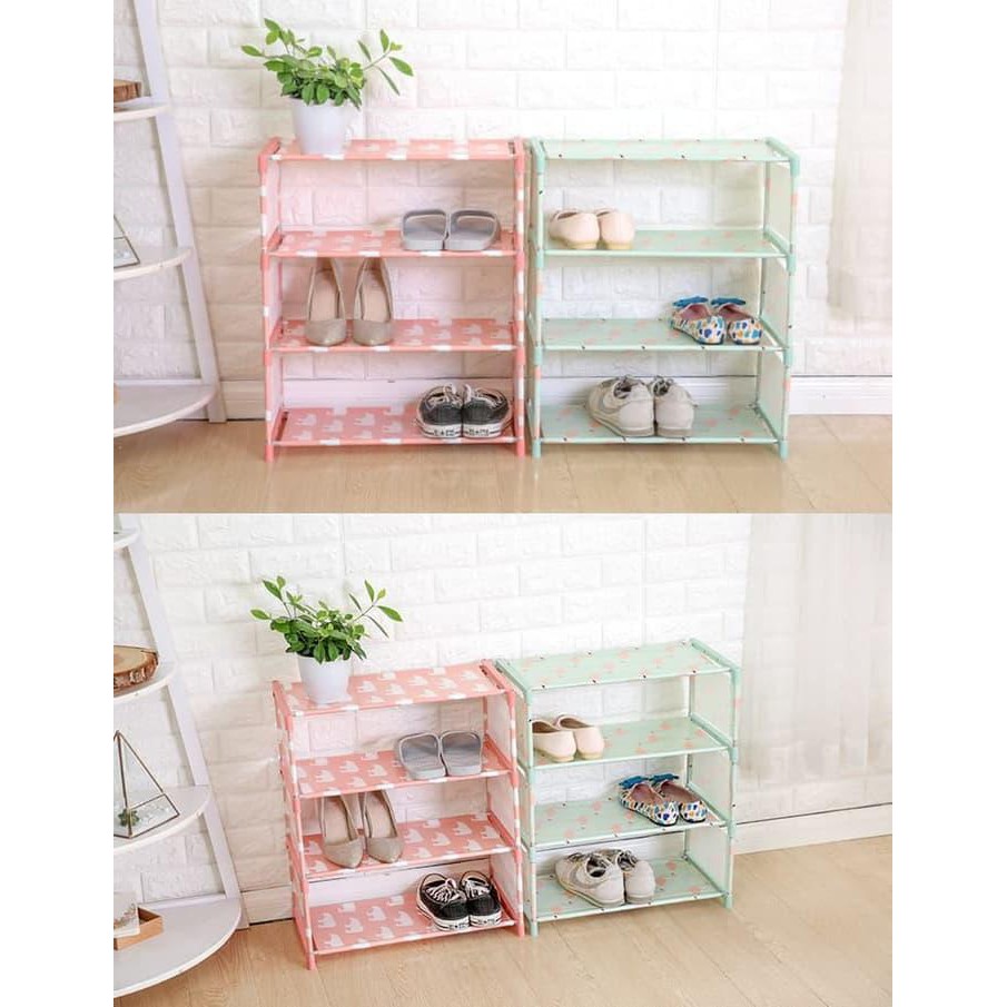 Ar074 Rak Sepatu Motif 4 Susun Stainless Steel Mini Shoes Rack Storage Pink Polar Bear Shopee Indonesia