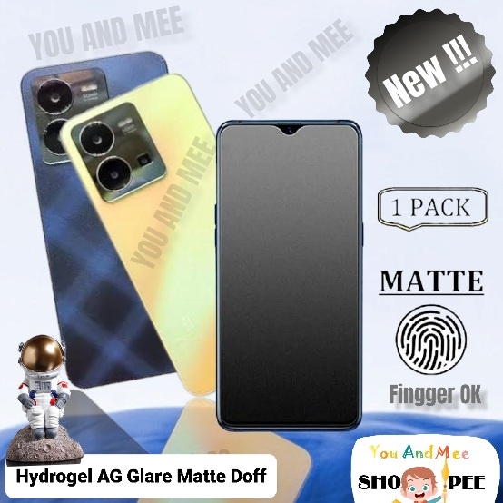 Kaca!! Tempered Anti Glare AG Full Cover Vivo T1 T1Pro Y01 Y02  S1 S1Pro Y11 Y12 Y12i Y12s Y15 Y15s Y17 Y19 Y95 Y93 Y91 Y91C Y1S Y71 Y81 Y83 Y85 X80 X60 X50 Z1 Pro Tempred Glass Ful Coverage Lem 2022 Temperd Matte Black Doff Gelap List Hitam Ful i S 4G 5G