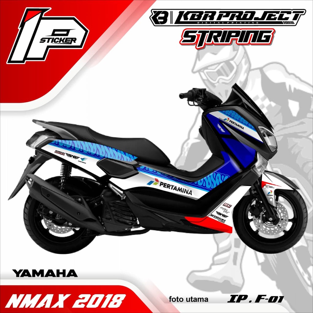 NMAX 2018 striping NMAX 2018 motor YAMAHA motor sticker variasi Racing IP.F-01 (cod) stiker motor