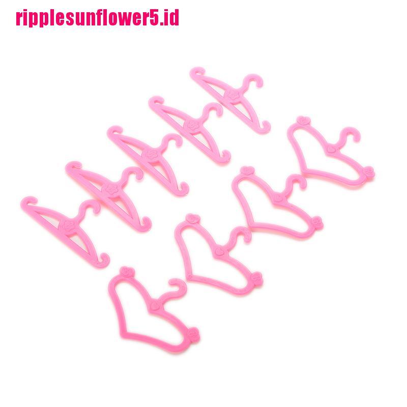 50pcs Gantungan Baju Warna Pink Untuk Boneka Barbie