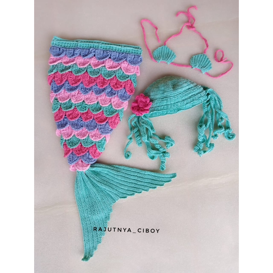 BAJU RAJUT BAYI / COSTUM / PROPERTI FOTOGRAFI / BABY PHOTOSHOOT mermaid duyung ariel