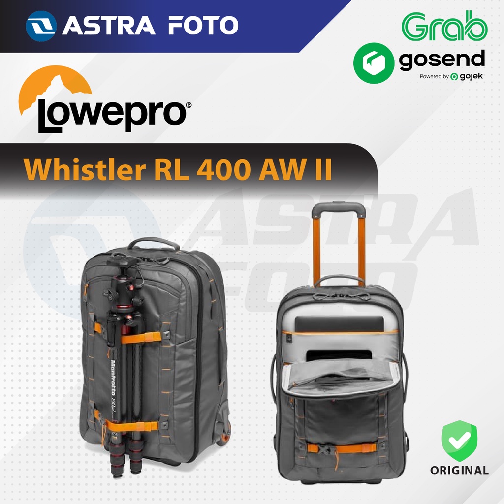 Jual Lowepro Whistler RL 400 AW II (Grey) - Rolling Tas Kamera - Tas