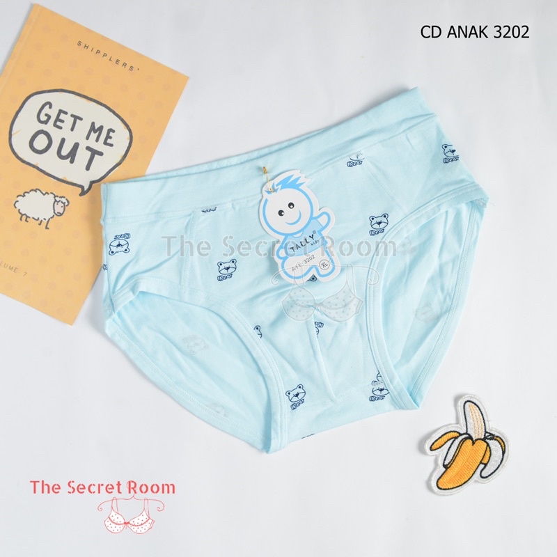 TALLY KIDS BOY 3202 | CD CELANA DALAM ANAK COWOK LAKI-LAKI SEGITIGA | BAHAN KATUN I SIZE M - XXL