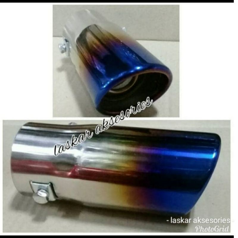 Muffler / buntut ujung knalpot mobil daihatsu ayla model ujung pelangi