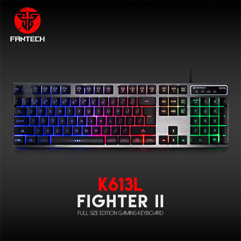 Fantech FIGHTER II K613L Keyboard Gaming RGB Membrane Full Size