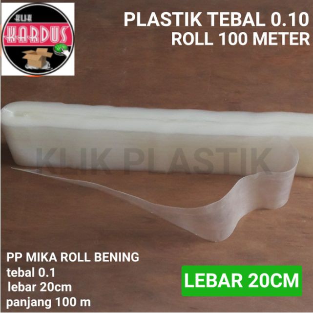 PLASTIK TEBAL ROLL 100 M SIZE 20CM/PLASTIK ROLL/PLASTIK KILOAN/KEMASAN