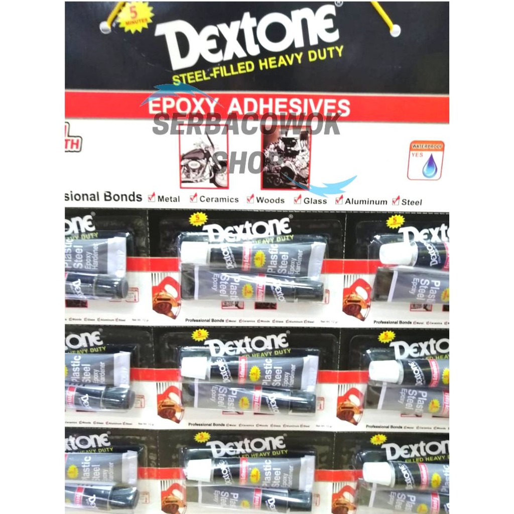 Lem Epoxy Adhesive Dextone 5 Minute 12 gram Harga Lembaran Economy Package Termurah Berkualitas