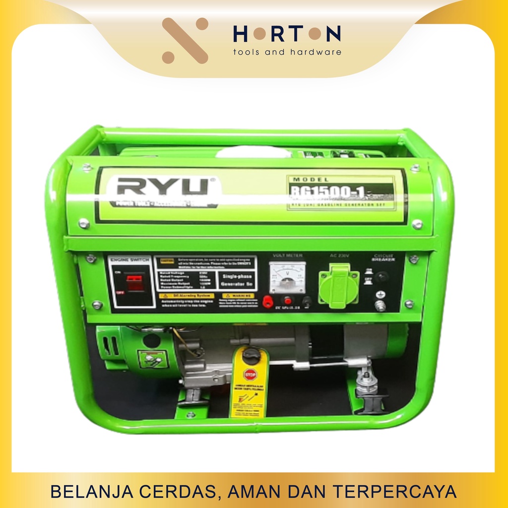 RYU Mesin Genset 1000 Watt RG 1500 - 1 / Gasoline Generator Set