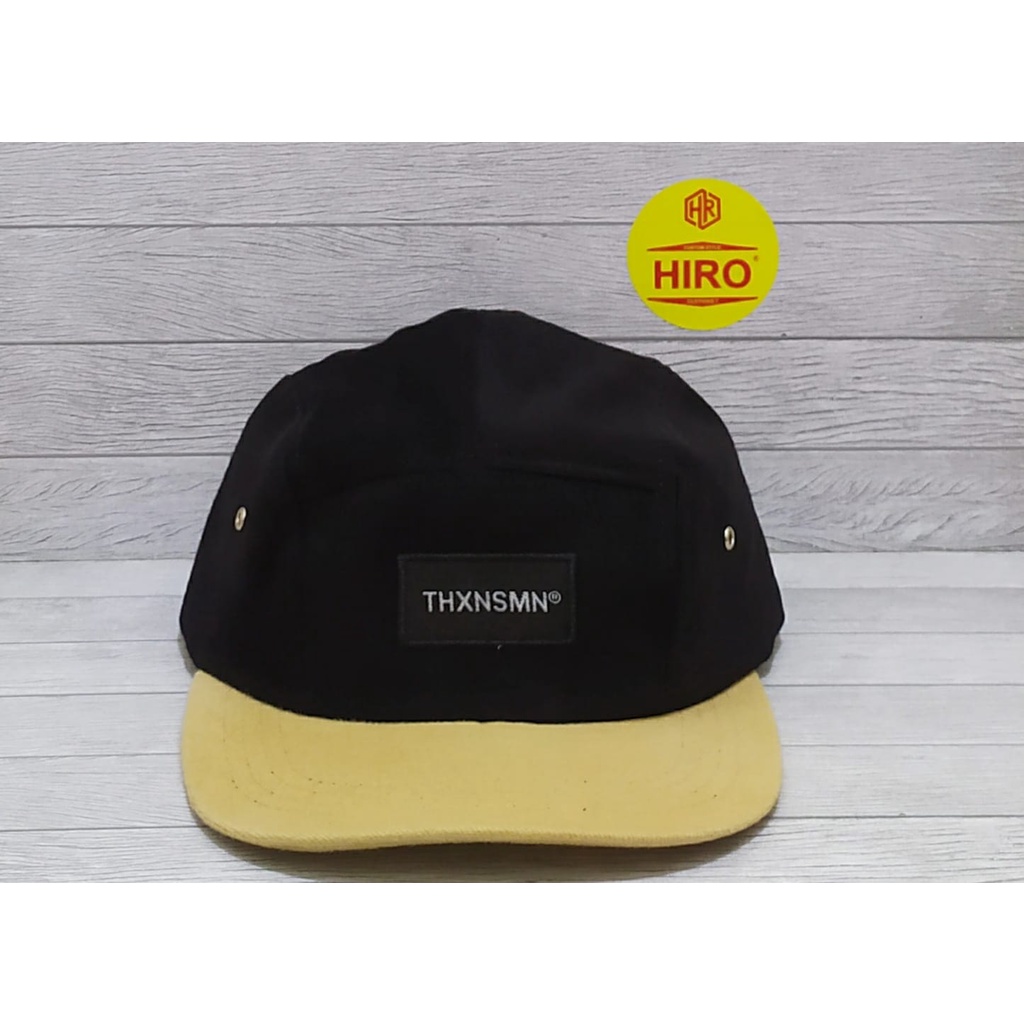 Topi Snapback Lima Panel Bordir THXSOMN New Model/Topi Distro Pria/Topi Hip-Hop