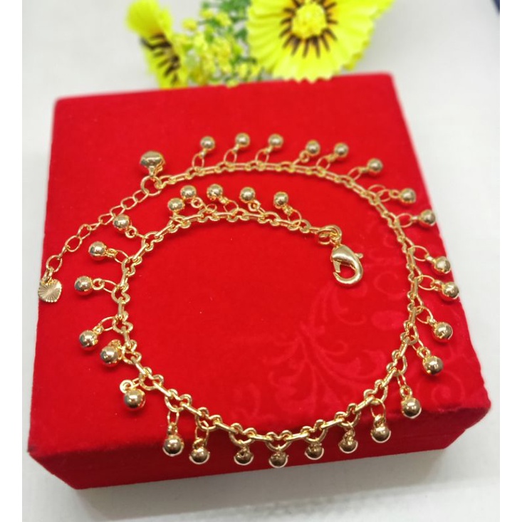 C.501.Gelang kaki model India uk20cm berlapis emas.