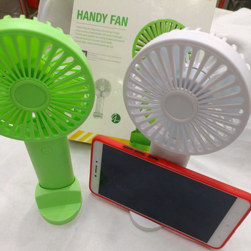 portable handy fan aspor kipas plus stent holder hp 3000mah