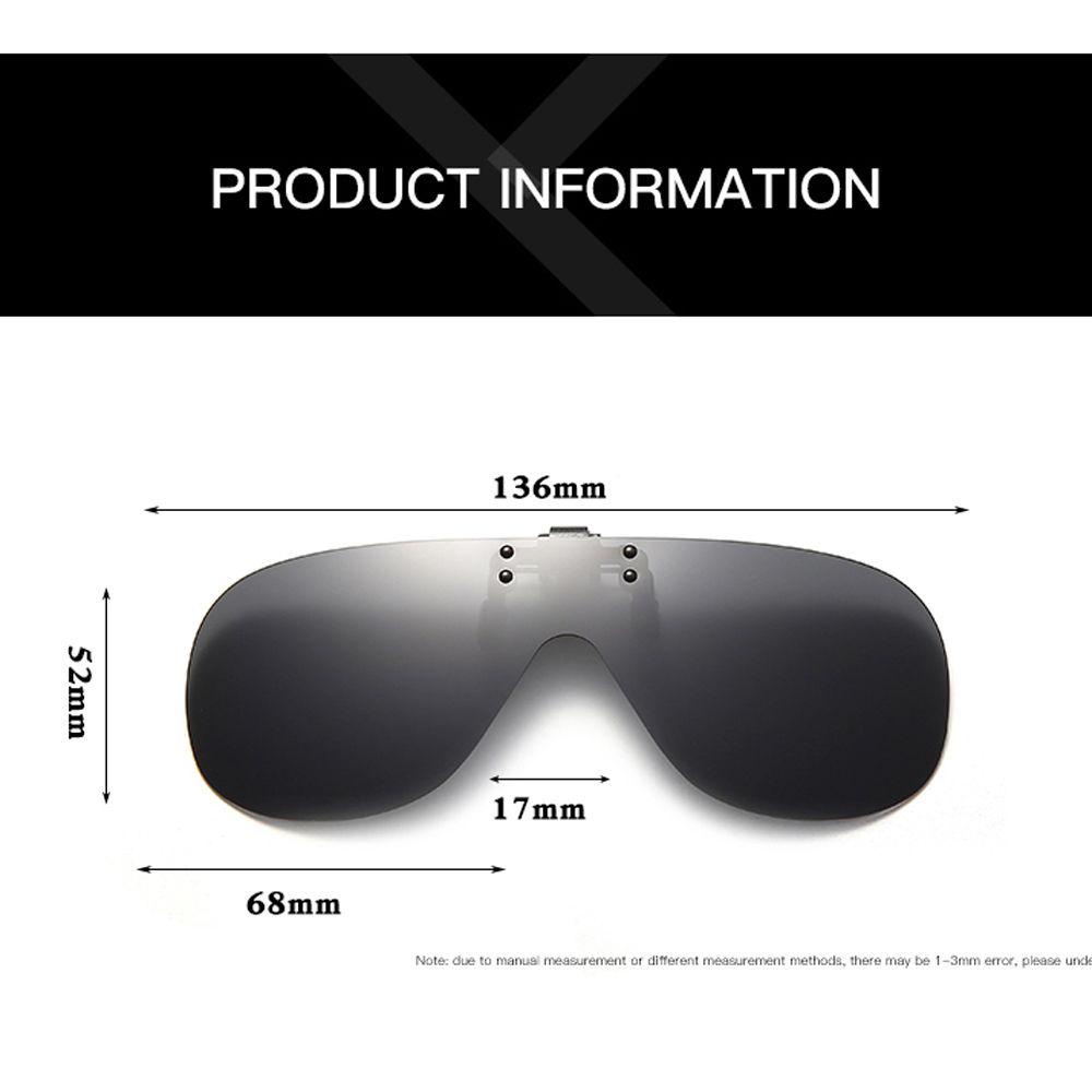 Needway  Night Vision Sunglasses Fashion Driving Polarized Sun Glasses Flip Up Clip on Anti-UV Night Vision Lensa Memancing Terpolarisasi Kacamata Miopia Kacamata Klip