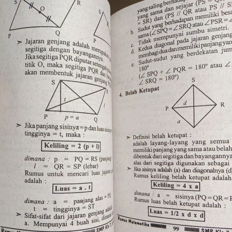 Buku Rumus-Rumus Matematika Berhitung Lengkap Untuk SMP