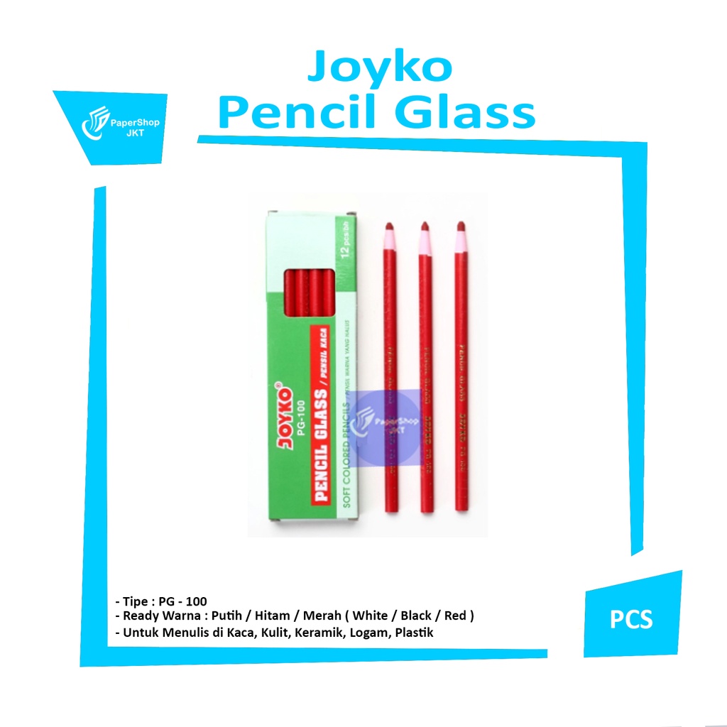 

JOYKO - Pensil Kaca - Pencil Glass PG-100 - Pcs