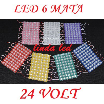 LAMPU LED MODUL STRIP 6 MATA 6WATT SMD 13620 24 VOLT 6 MATA WATT 24 V 24VOLT  24V WATERPROOF