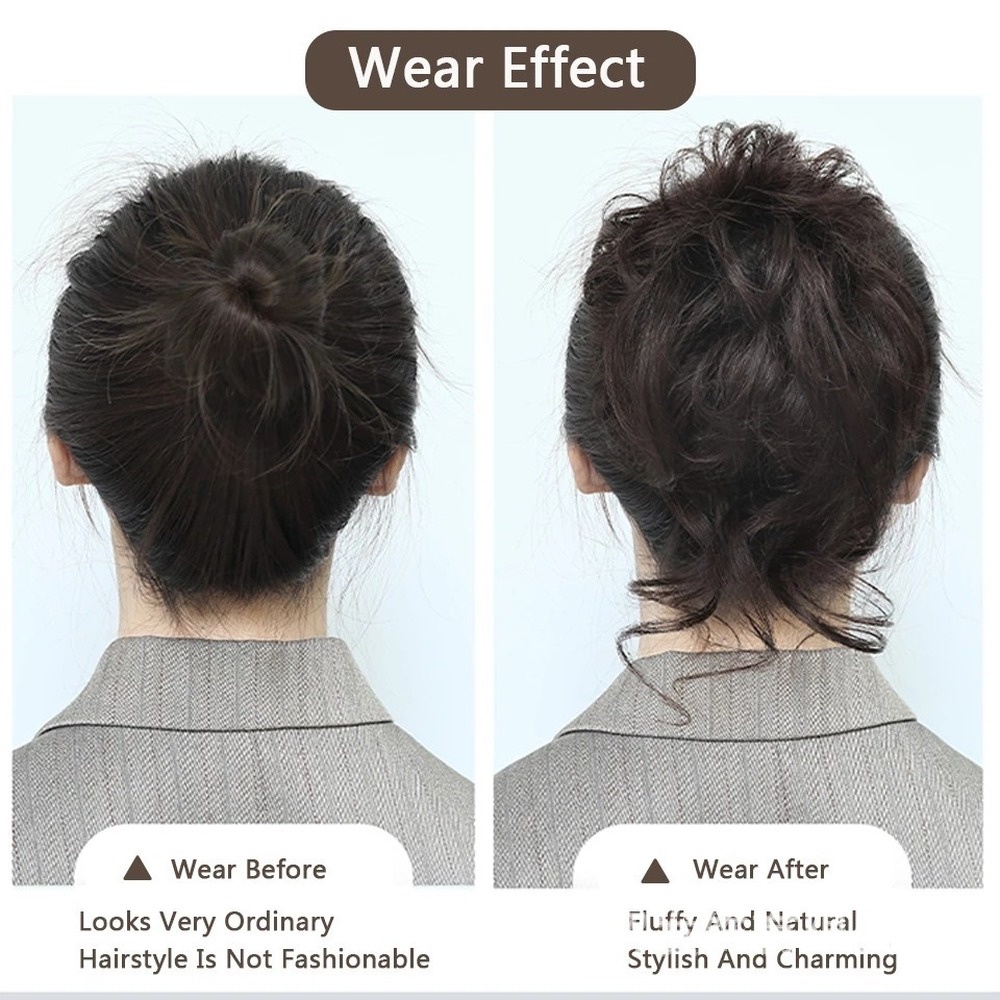 Wig / Rambut Palsu Wanita Model Bun Messy Elastis