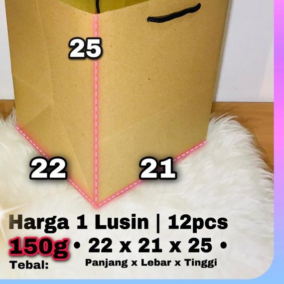 

paper bag kotak bento paperbag nasi box tumpeng mini / LUSIN 21 x 22 - Lusin/PENDEK 16