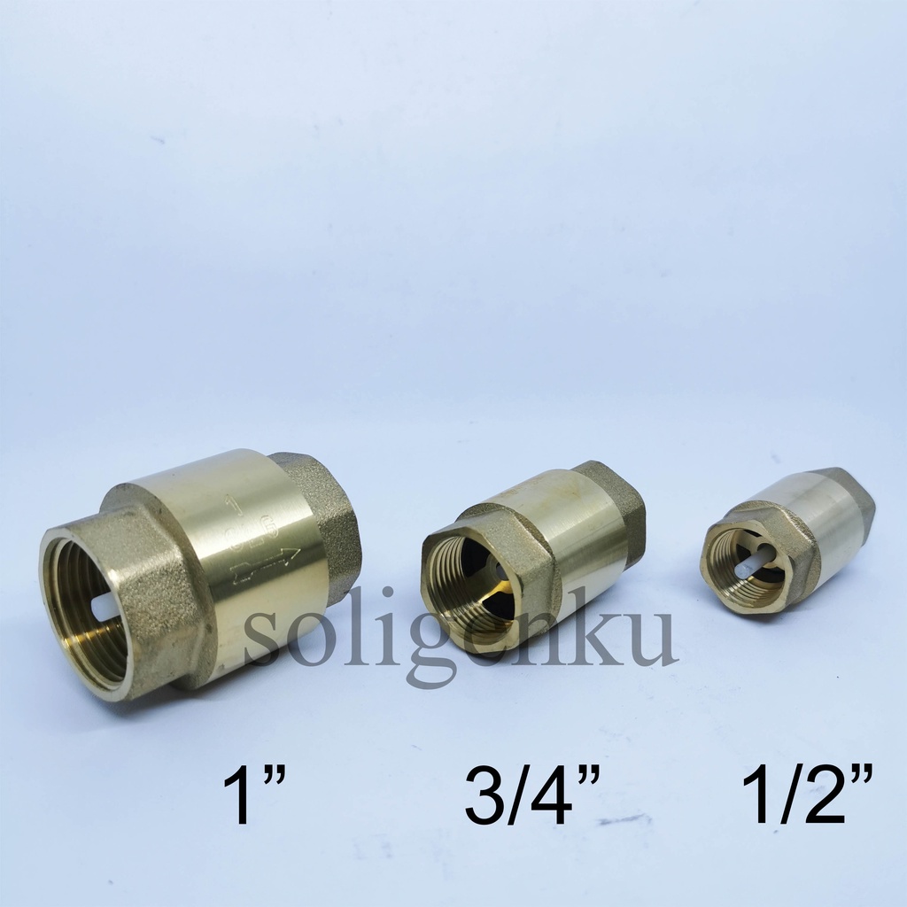 Tusen Klep 1" inch Kuningan SOLIGEN /Tesen klep/Tosen klep Kuningan