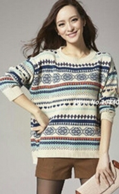 [Sweater love white RO] sweater wanita rajut putih