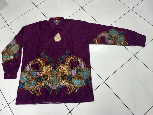 Kemeja Batik Pria Semi Sutra Sanwoz Puring Istimewa