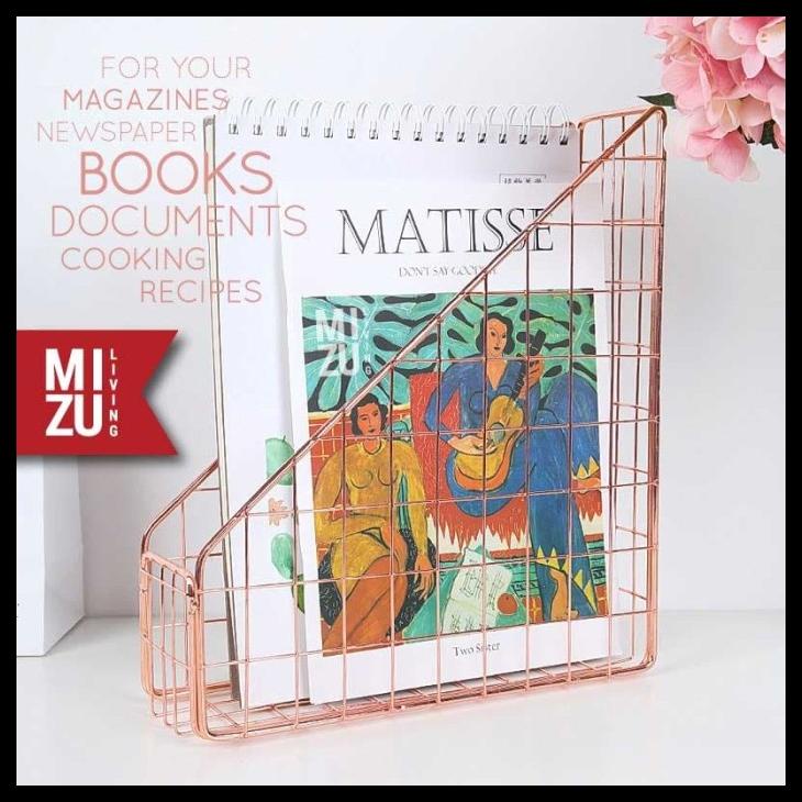 

Sublimely Golden Un Single Wire Magazine File Stand Holder Box Emas A4