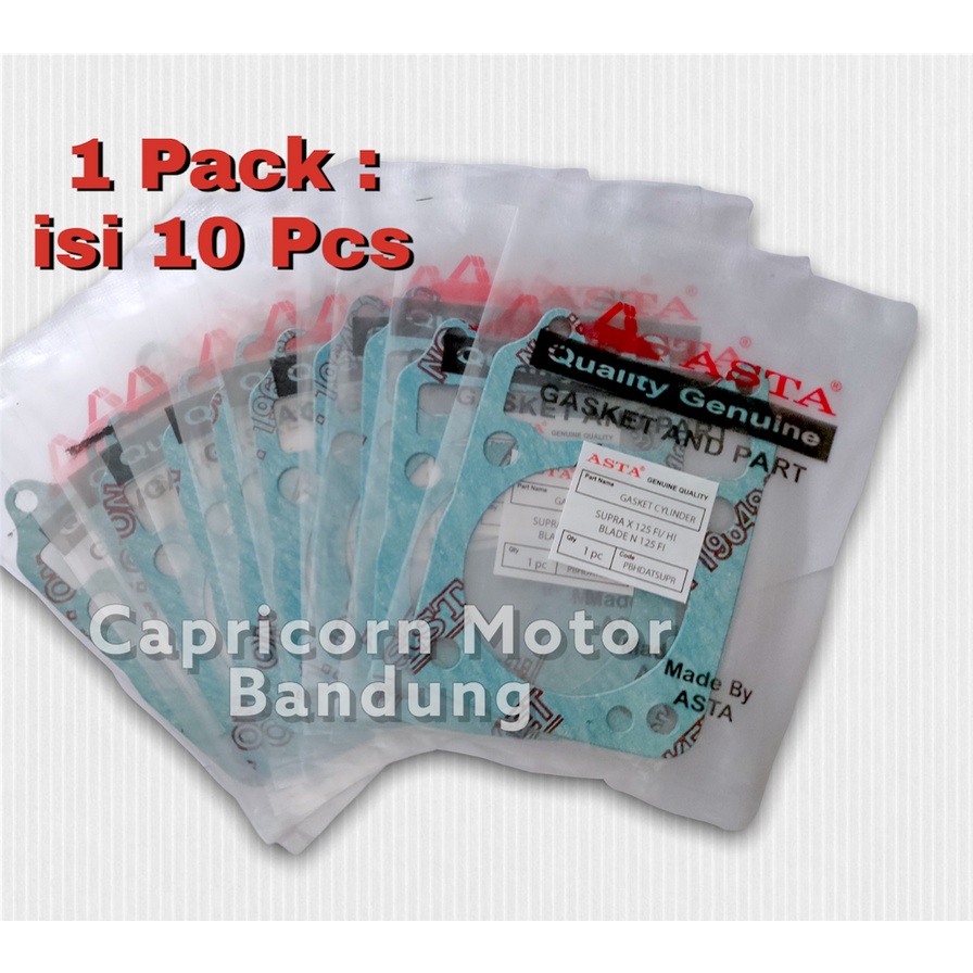 isi 10 Paking Gasket Blok Boring Bawah SUPRA X 125 HELM IN ASTA