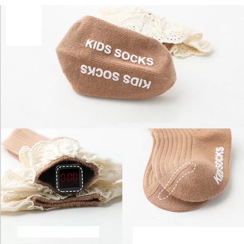 Kaos Kaki Panjang Renda Anak Bayi Perempuan Newborn Baby Socks Kaus Kaki Renda Anak Perempuan Cewek 1 2 Tahun Korea Lucu Antislip