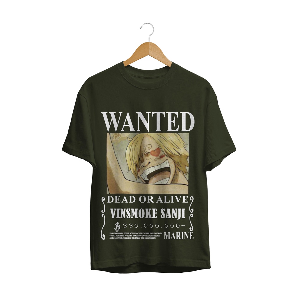 T-SHIRT BAJU ONE PIECE WANTED VINSHMOKE SANJI