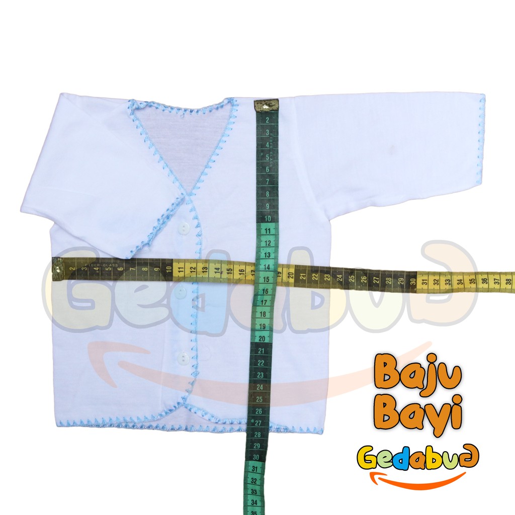 6pcs - Baju Bayi Boboko Bordir Putih Panjang | Perlengkapan Pakaian bayi Panjang