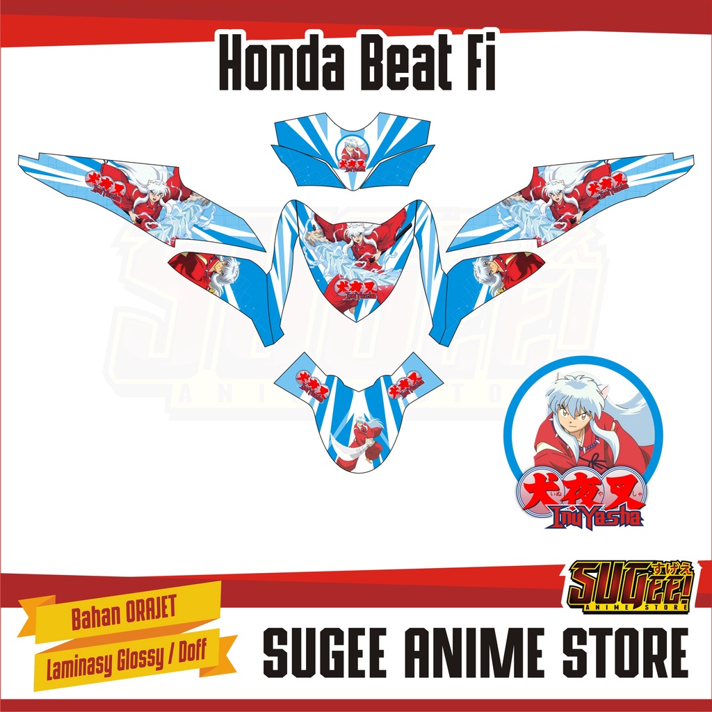 Sticker Anime Decal Motor Honda Beat Fi One Piece