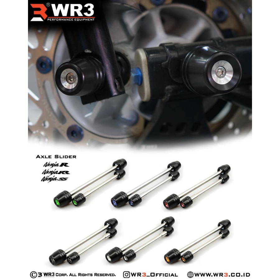 WR3 Axle slider KAWASAKI Ninja 150RR / Ninja 150R / Ninja 150SS WR3 WR3 PROTECTOR SHOCK NINJA RR R