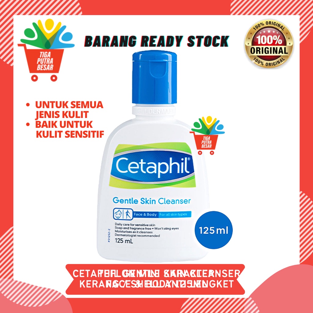 CETAPHIL GENTLE SKIN CLEANSER 125 ML / SABUN PEMBERSIH MUKA UNTUK SEMUA JENIS KULIT