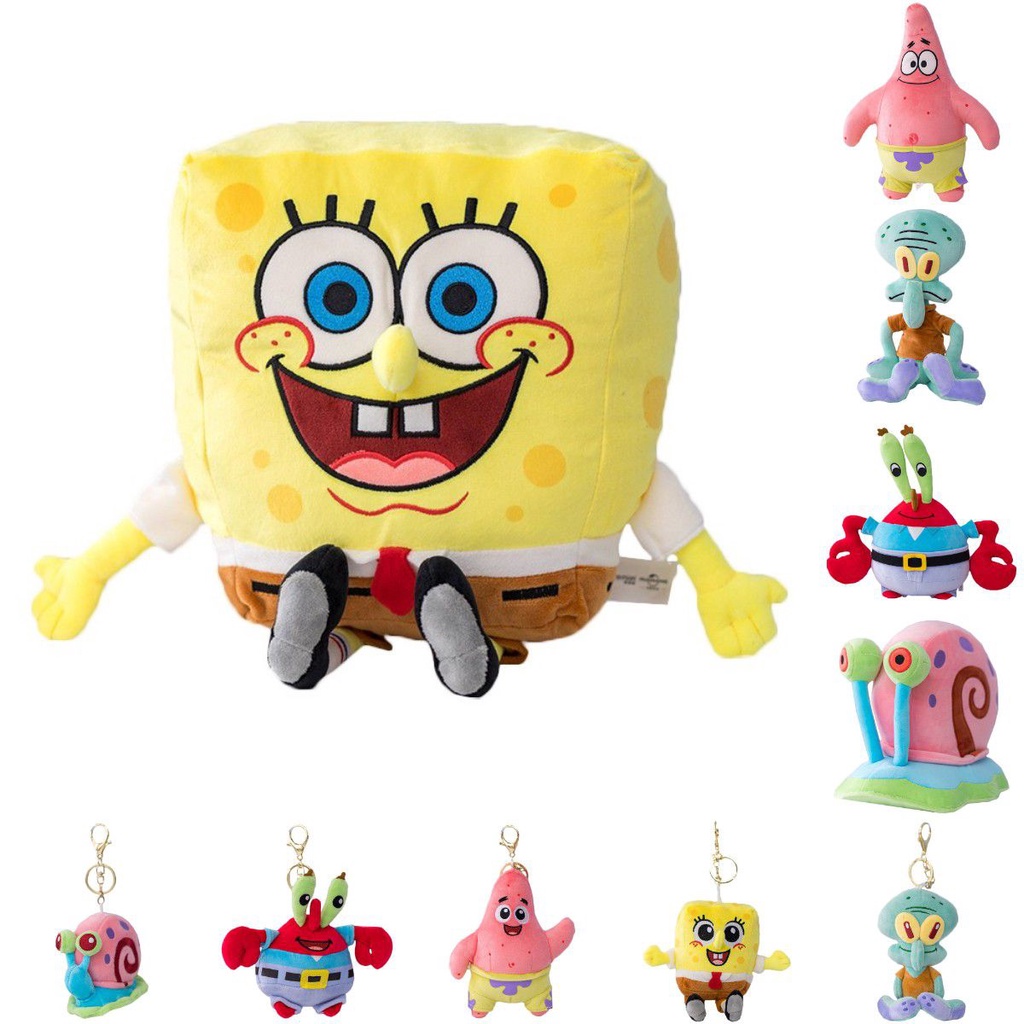 Liontin Plush Squidward Star SpongeBob Patrick Hadiah Boneka Boneka Lucu Lembut Boneka Mainan