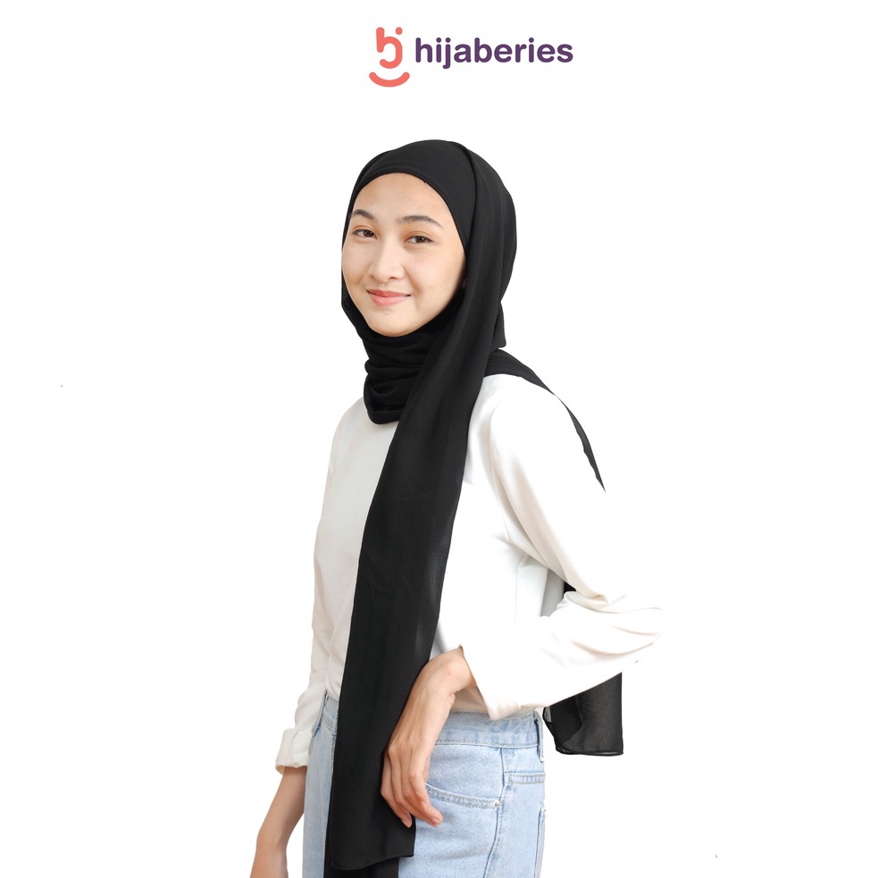 Malaka Pashmina Inner Hijaberies - Pashmina yang menyatu dengan Ciput-Black